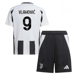 Juventus Dusan Vlahovic #9 Hemmakläder Barn 2024-25 Kortärmad (+ Korta byxor)